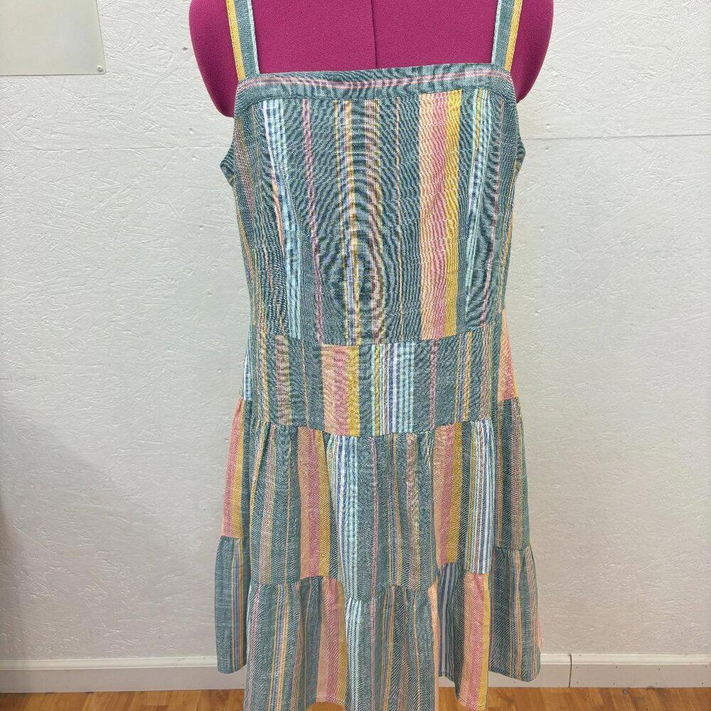 Loft Summer Dress Multi Colored Striped